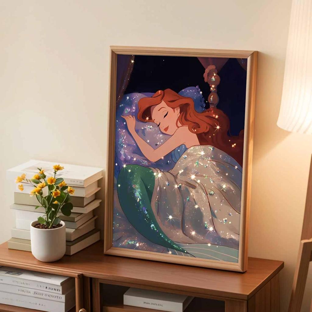 Full Round Diamond Painting The Sleeping Princess Art Rhinestone Picture Mosaic DIY 5D Cross Stitch Embroidery Home Decoration