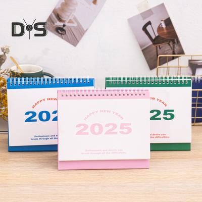 2025 Küçük Masa Takvimi Ayaklı Flip Masaüstü Takvimi Aylık Planlayıcı Ev Ofis Okul için Zaman Yönetimi Düzenleyicisi