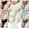 1Pcs Winter Thickened Natural Fox Fur Scarf For Women Magnetic Scarf Neck Warm Fluffy Shawls Female Coat Collar