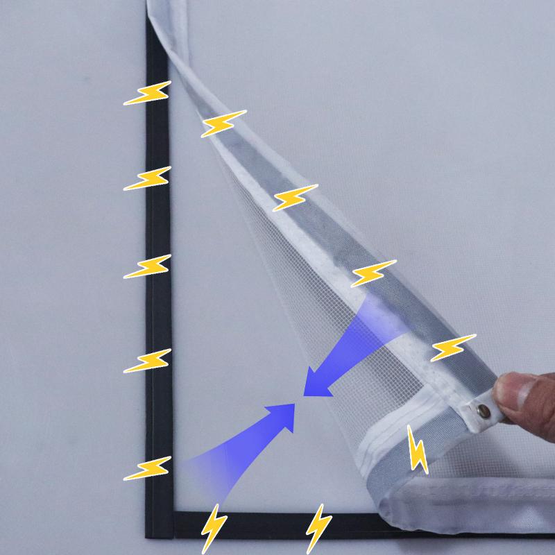 DTGJ Magnetic Screen Windows Mosquito Net Customized size white Invisible Fiberglass Mesh Air Tulle Anti insect fly Curtains