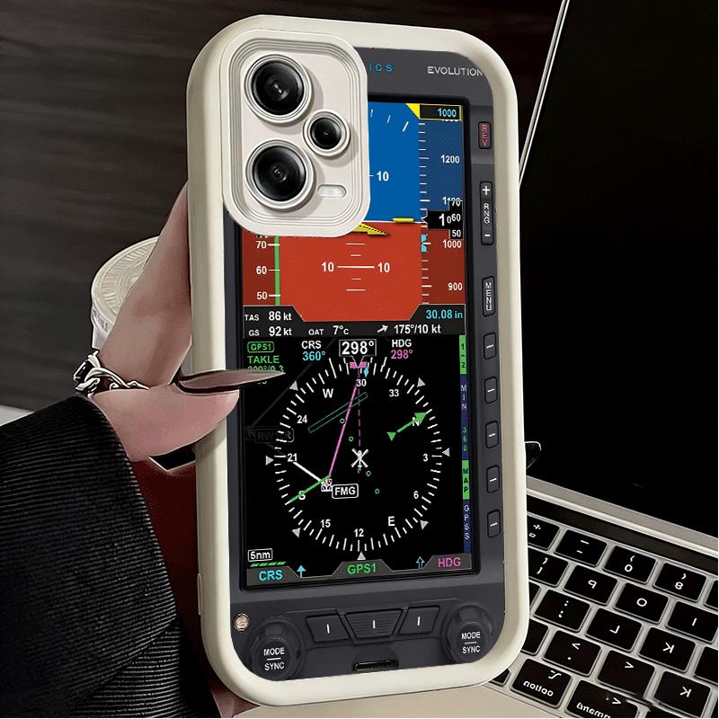 Phone Case for Xiaomi Redmi Note 15 14 13 Pro Plus Aircraft Instrument Cockpit Radar Shell 12S 11 11S 11T 5G 14S Soft Silicone F