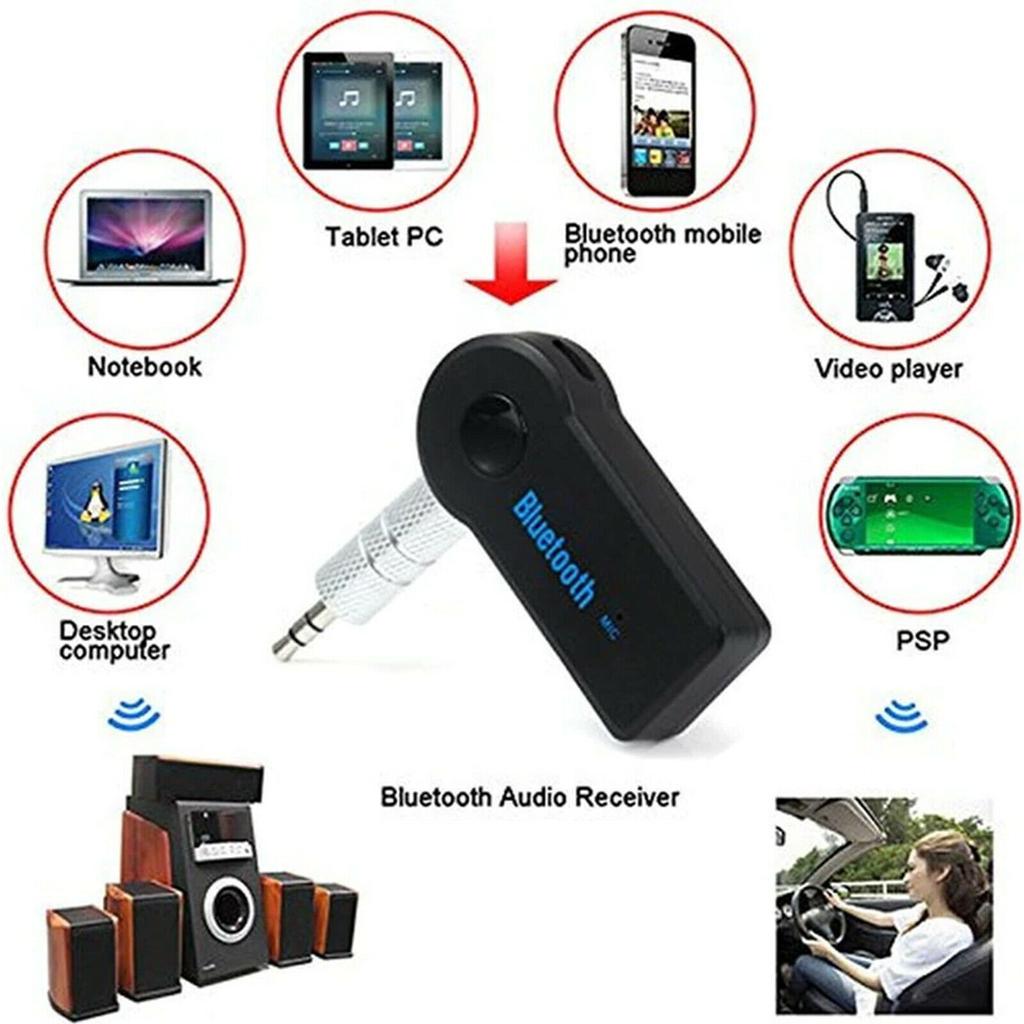 2 in 1 Wireless Bluetooth 5.0 Empfängeradapter 3,5 mm Klinke für Automusik Audio Aux A2dp Kopfhörerempfänger Freisprecheinrichtung