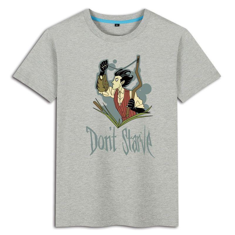 Famine Don't Starve Game Printed Summer Boys Cotton Loose Round Neck Short Sleeve T-Shirts Men’s