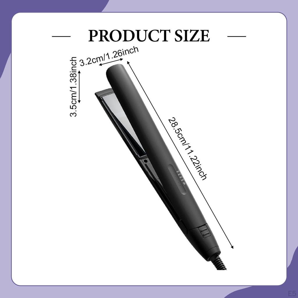 Flat Iron Hair Straightener Curling Portable Gifts Fast Heating Lightweight