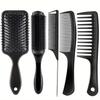 VISTRAN Hair Brush Comb Set for Women Men 5pcs Includes Wide Tooth, Vented Detangling, Medium Tooth, Rat Tail Hair Brush,Paddle Comb For Use Wet