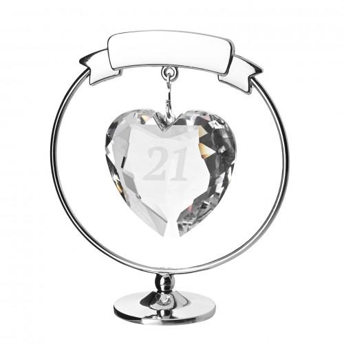 Crystocraft Freestand Crystal Heart - 21