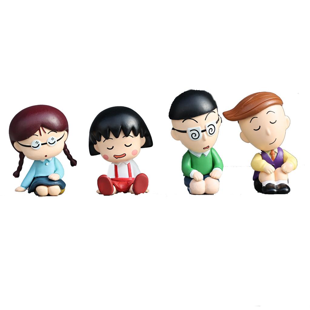 Novedad en Stock Anime Maruko Durmiendo Hombro con Hombro Caja Ciega Lindo Adorno de Escritorio Como Regalo Sorpresa Festivo Para Fans