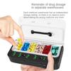 Pill Box Smart Electronic Medicine Pill Box Time Capsule Weekly Pill Box Health Travel Health Care,White+Black Easy To Use