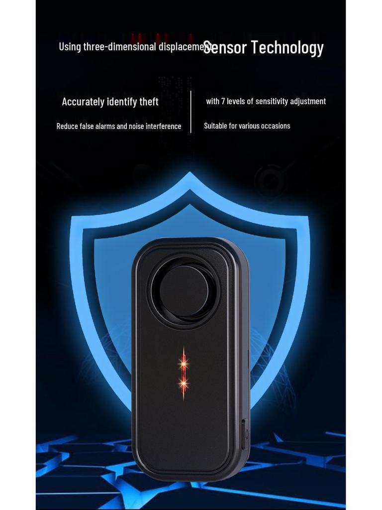 Outdoor Waterproof Remote-Controlled High-Volume Anti-Theft Alarm for Car and Bike