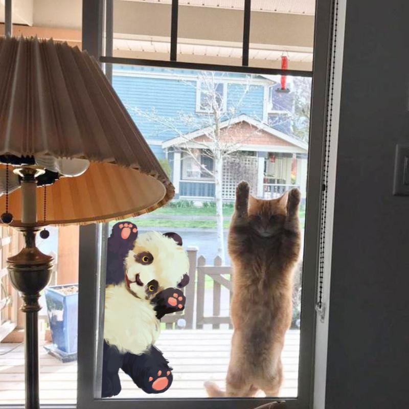 Pvc Naughty Panda Wall  Stickers Decorative Wall Decals For Kids Girls Boys Bedroom Nursery