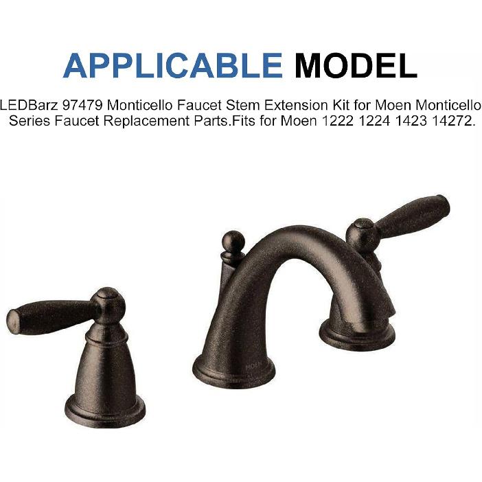 2025 Upgrade 97479 Stem Extension Kit for Moen Monticello Series Widespread Bathroom Sink Faucet replacement parts for Moen 1222 1224