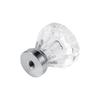 16pcs 25*30mm Cabinet Knobs Crystal Clear Glass Drawer Pulls Diamond Shape Cabinet Handles  Cabinets