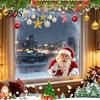 Removable Festive Window Decorations Santa Claus Sticker, Static Decal, Waterproof Realistic Pattern Decals PVC Decal for Home Living Room Bathroom