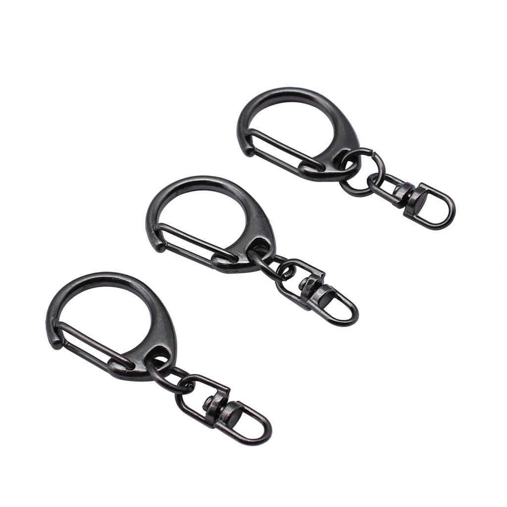 Multi Color D Ring Swivel Clasps Keychain Findings For DIY Projects Materials