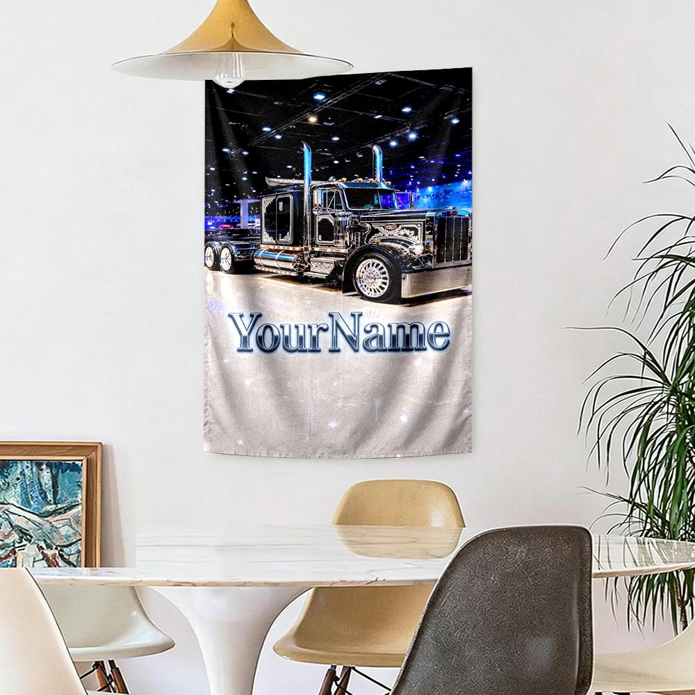 Kw Heavy Trucks Custom Your Name Wall Decor Tapestry Art For Pet Memorial Birthdaywedding Party Backdrop Family Gift