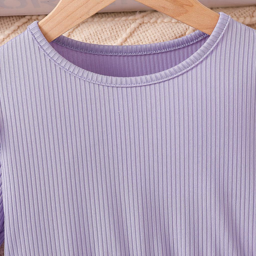 Fioletowa siateczkowa sukienka z długim rękawem dla dziewczynek Wiosna/Jesień Moda dziecięca Długa sukienka księżniczki