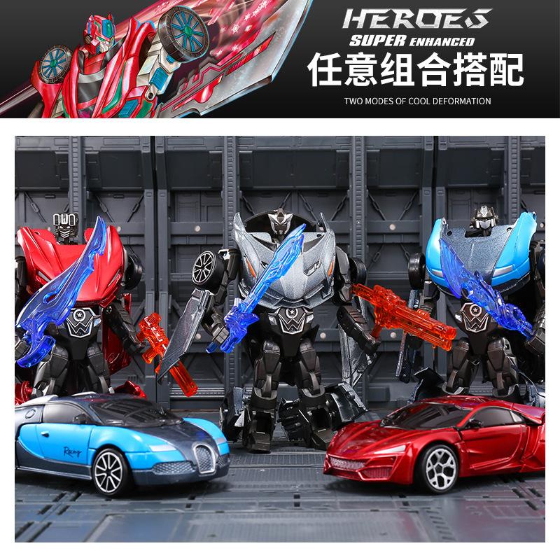 Shapeshifting Toy Model Car Robot Bumblebee Figure Diamond Alloy Toy Car Stall Boy