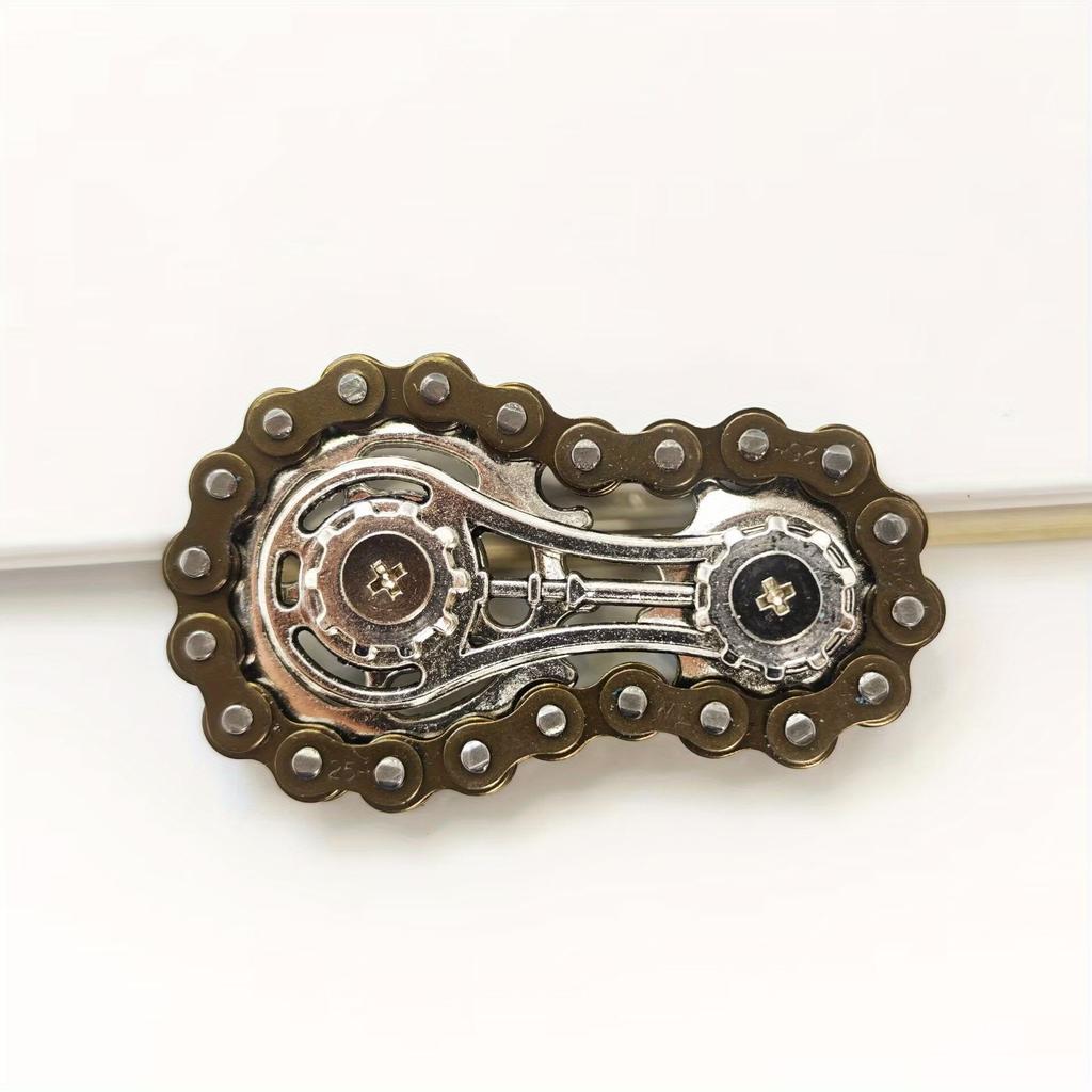 1Pc Metal Chain Fidget Spinner Decompression Toy Wheel Chain Finger Spinning