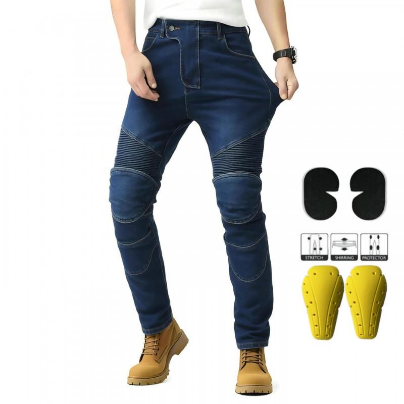 Mens Motorcycle Riding Pants Loose Straight Cut Crash Protection Gear Off-Road Racing Casual Use
