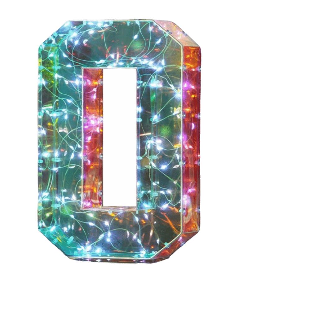 DIY LED House Number Light Multicolor Light-Up Home Wall Decor 0-9 LED Number Marquee Party Decor 0