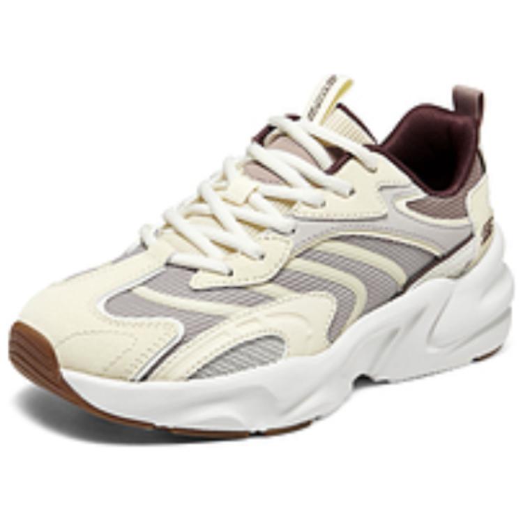 Skechers Bobs Bamina 2 Comfortable Durable Low Top Running Shoes Women Sneakers Beige Brown 117369-NTBR