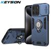 KEYSION Shockproof Armor Case for Motorola Edge 60 Pro 5G Camera Protection Ring Stand Phone Back Cover for MOTO Edge 60 Pro 5G