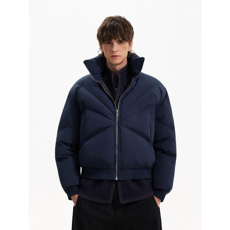 Blaexit "X-Ray" High Street Vibe Deconstructed Stand-Up Collar Winter Down Cotton Jacket for Men, Thickened and High-End Feel Coat