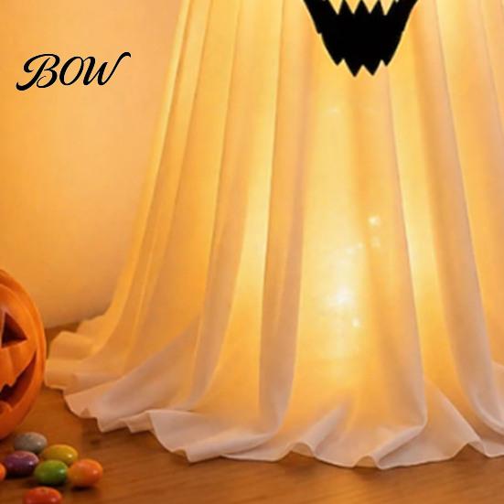 Halloween Ghost Candy Bowl Stand with Remote Control, Large LED Lighted Event Tableware Cute Holder for Front Door Porch Outdoor Indoor Decor