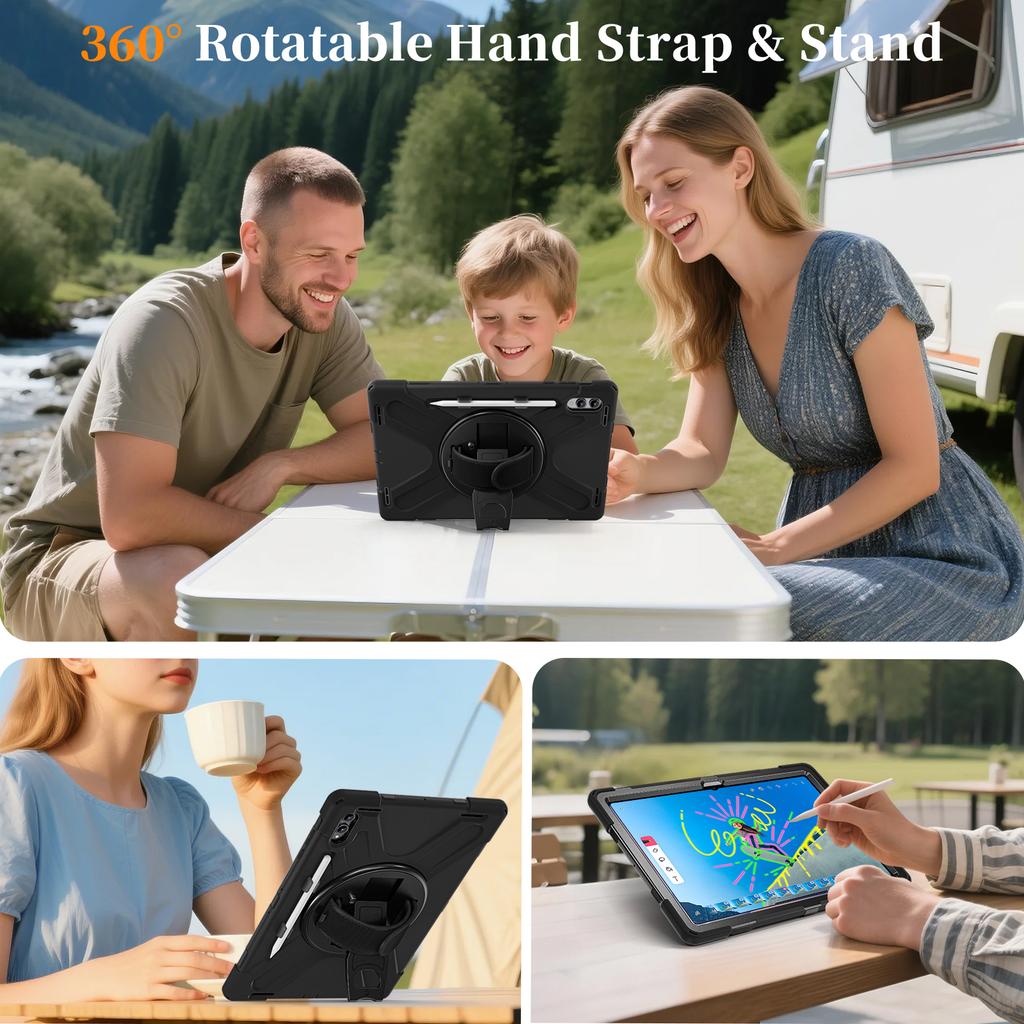 360 Degree Rotating Rugged Shockproof Protective Tablet Cover for Samsung for Galaxy Tab S8 S9 S11 Ultra Case Made Durable