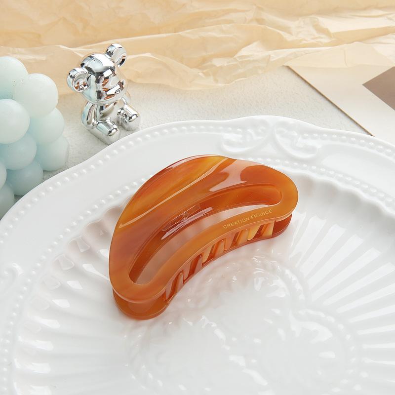 Oversized Hairpin Hollow Tortoiseshell Acetic Acid Grab Clip Retro Temperament Back Head Disc Hair Shark Clip