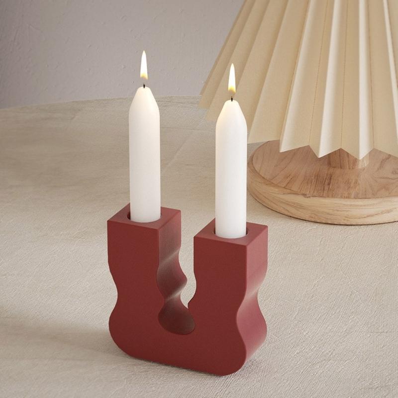Silicone Resin Molds Candle Holder Molds S/U Shape Craft Mold Silicone Candle Base Molds Suitable for Candle Holder
