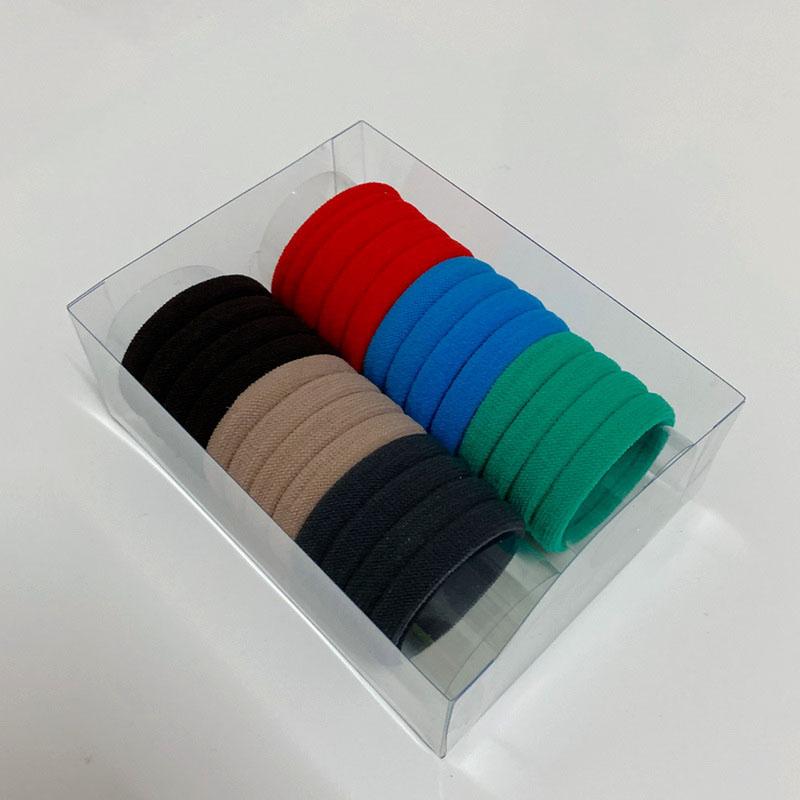 24pcs/set Women Elastic Hair Bands Girls Balck Hair Ring Gum Kid Colorful Nylon Headband  Ponytail Holder Scrunchie