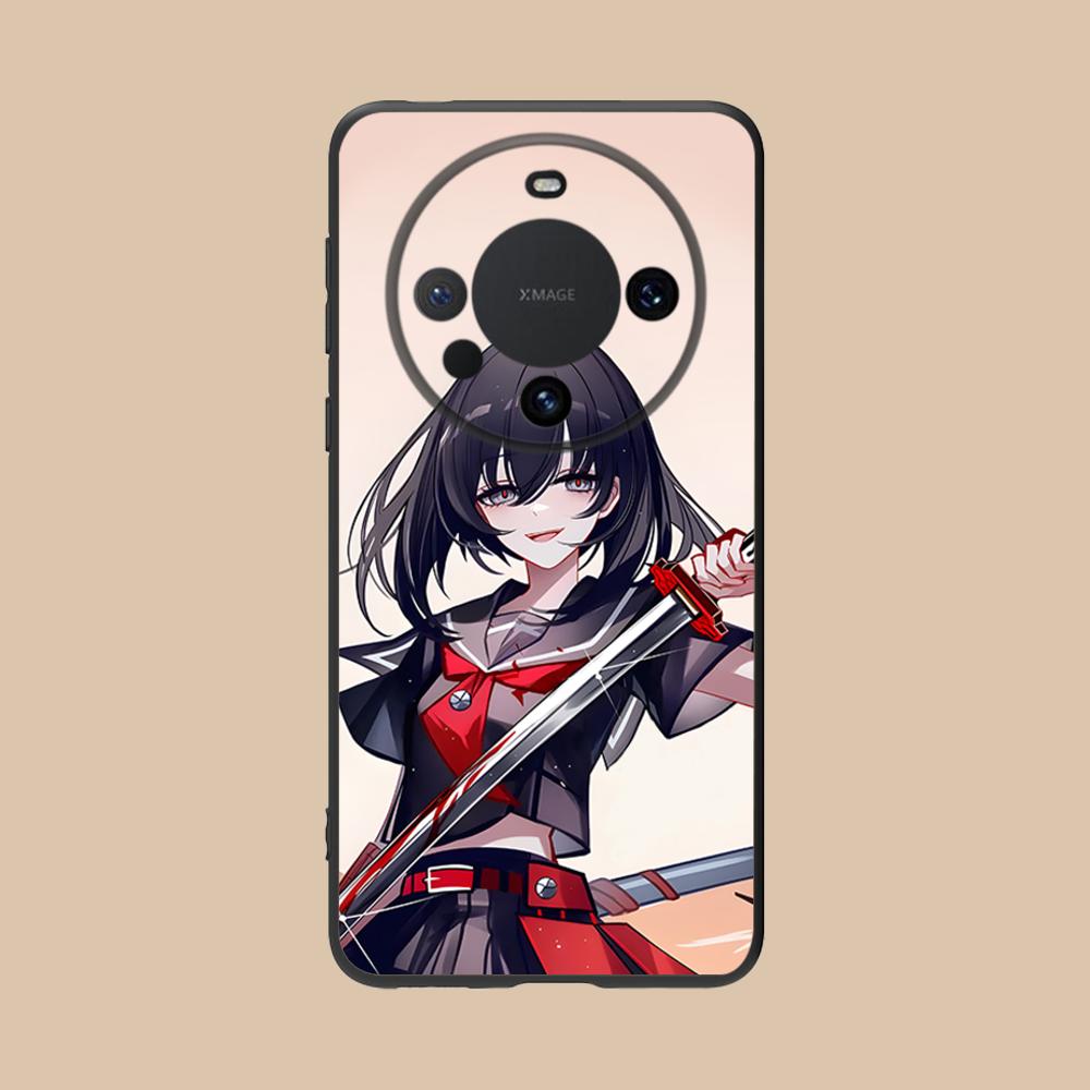Akame Kurome Matte TPU Mobile Phone Case for Huawei Mate 60 50 40 30 20 10 Pro Plus Lite E 5G Colorful Printing Cover