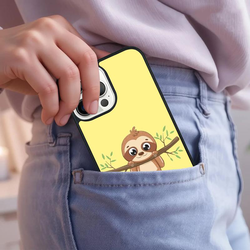 Cute Sloth Animals Phone Case For iPhone 17 Air 15 16e 14 13 Pro Max Coque 12 11 Pro Max PLUS cover