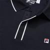 FILA Heritage Elite Classic Simple Fashion Casual Comfortable Versatile Knitted Long Sleeve Polo Shirt Men tops Legendary-Blue F11M618206FNV