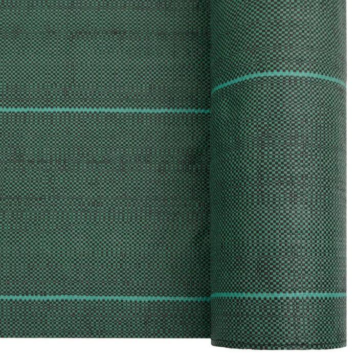 VidaXL Membrane anti-mauvaises herbes vert 1x25 m PP, tissu anti-mauvaises herbes, membrane de contrôle des mauvaises 4005250