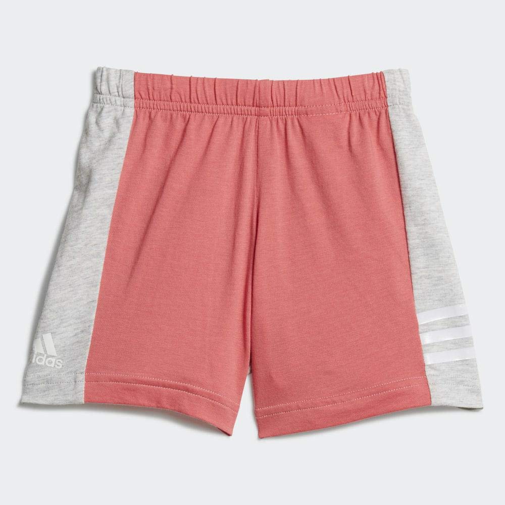 Trainingsbekleidung I Sport ID Logo Shorts Set FTM85 Kinder Pink F13 Japan 60 [Adidas] T-Shirt & [Junior] Weiß/Prisma (DV1261) (GRATIS Größe)