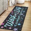 Star Patterned Laundry Room Rug, Long Flannel Floor Mat, Non-Slip Washable Soft Carpet for Kitchen Mudroom, Home Decor, 1PC