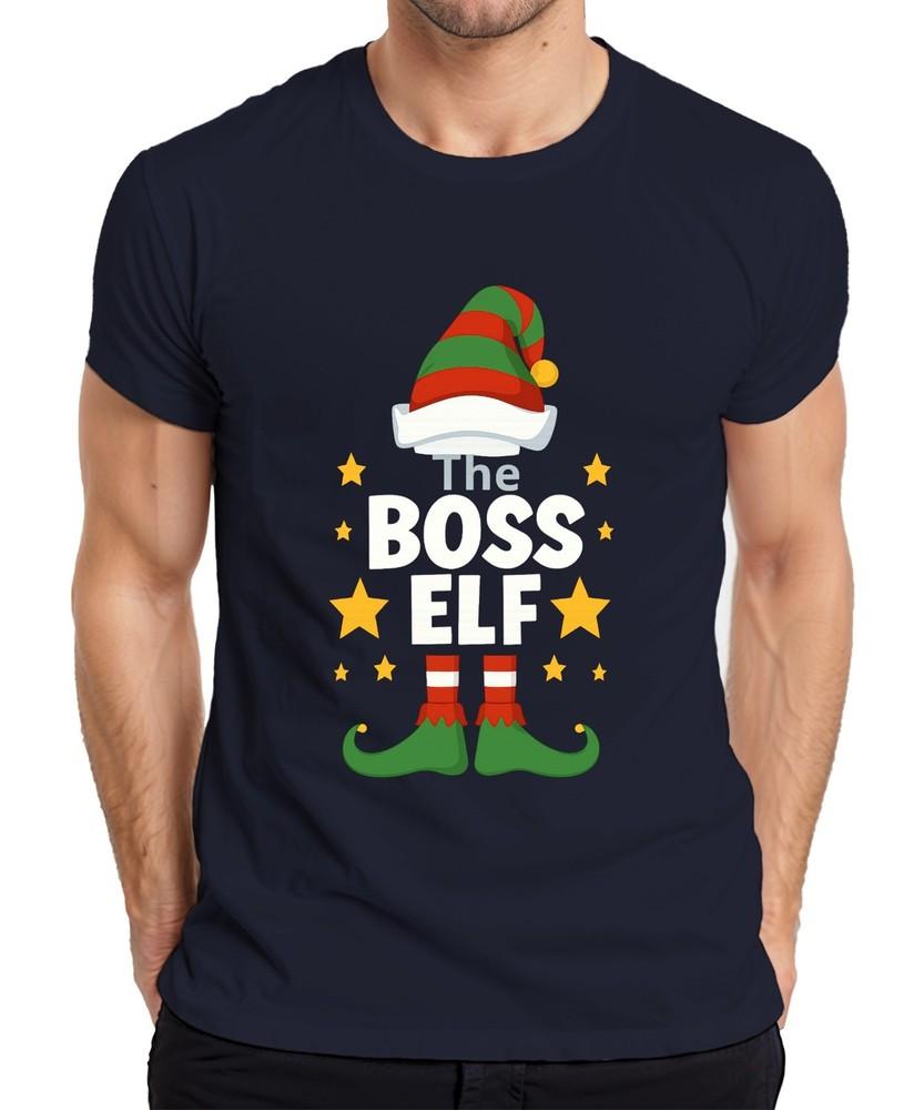 The Boss Elf Christmas Elves Funny Xmas Party Boss Gnome Unisexs TShirt S