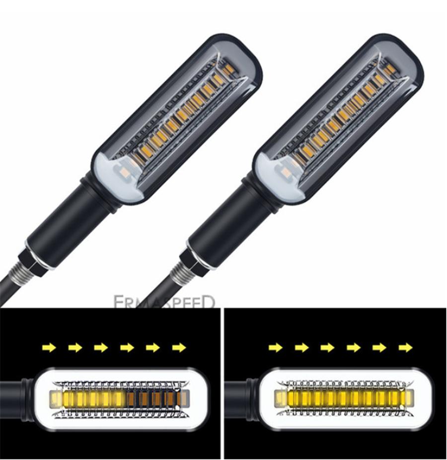 

4pcs 12V Motorcycle LED Turn Signal Light Flowing DRL Braking Stop Tail Lamp M10