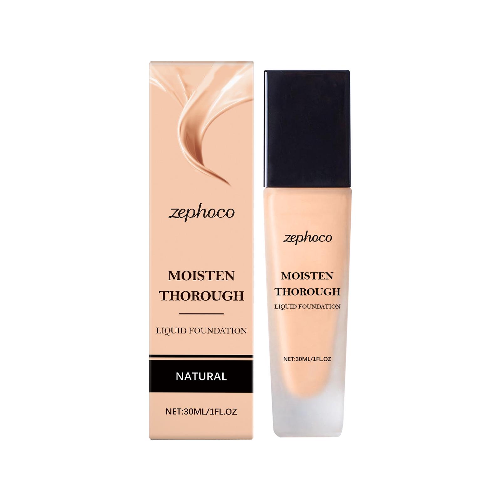 ZEPHOCO Natural Moisturizing Lightweight Foundation - Skin Tone Correcting and Refreshing.