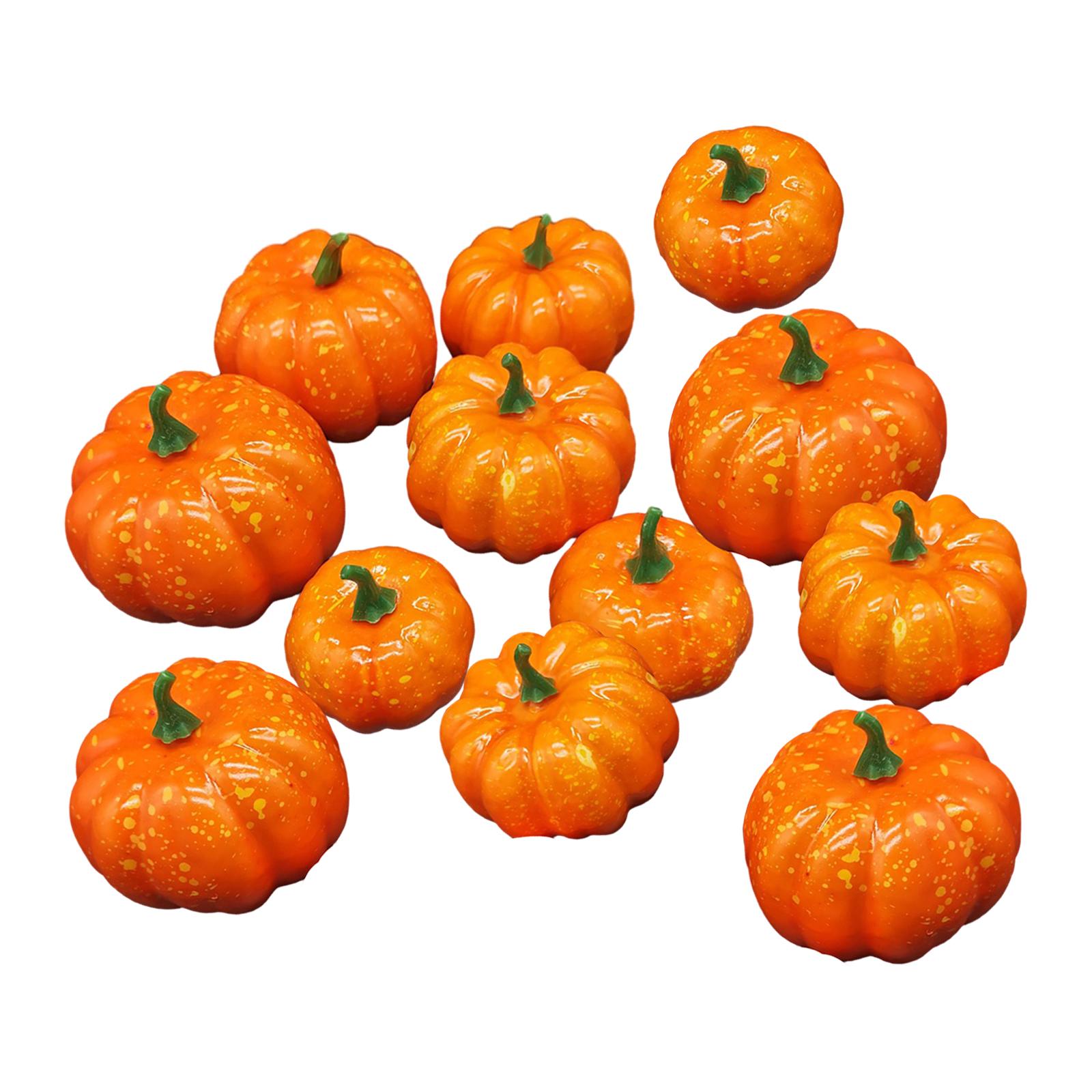 

12 штук искусственных тыкв осеннее украшение фестиваль орнамент ассорти размер пенопластовый материал для домашней кухни легкий