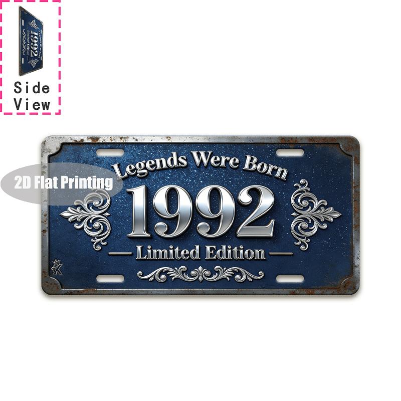 Vintage City Scenery Year Letter Slogan License Plate Metal Tin Sign Retro Wall Decor For Bar Cafe Home Garden
