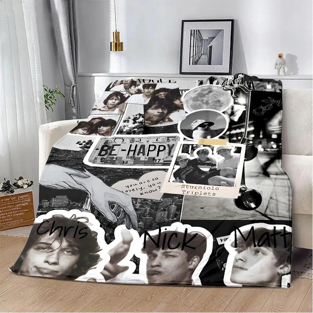 Sturniolo Triplets Bedruckte Decke, Picknickdecken, warme Decke, weiche und bequeme Decke, für Zuhause, Reisen, Geburtstagsgeschenk