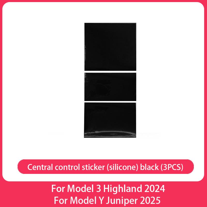 For Tesla Model Y Juniper Central Control Panel Electrostatic Adsorption Sticker Model 3 Highland Console Protect Silicone Cover