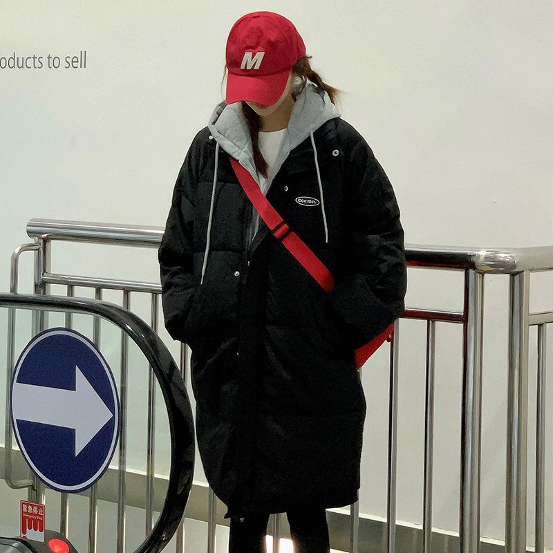 Korean Mid-length Jacket Warm Down Padded Jacket 2025 Women's Loose Ins Student Casual Thickened Padded Jacket