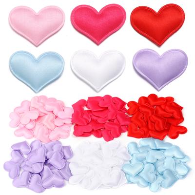 50/100pcs Sponge Satin Fabric Heart Petals Romantic Love Heart Petals For Wedding Party Valentine Day Table Bed Confetti Decor