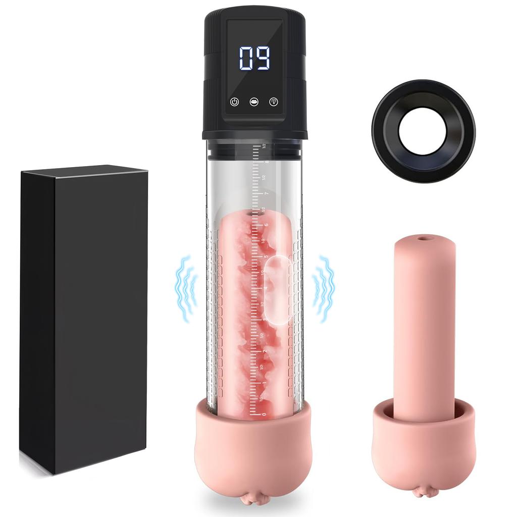 Automatic Male Masturbators Penis Vacuum Sucking Pump 9 Sucking Vibrator Penis Enlargement Enhance Delay Trainer Sex Toy for Men