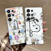 Cartoon Cute Illustration Snoopy Daily Life Phone Case For Samsung S21 S22 S23 S24 S25 S26 Ultra Plus Note 10 Funny Snoopy Stand