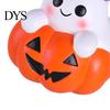 Halloween Party Supplies Ghost Figurine, Cute Spooky On Pumpkin Decoration, Resin Small Desktop Window Display Tabletop Ornament with Witch